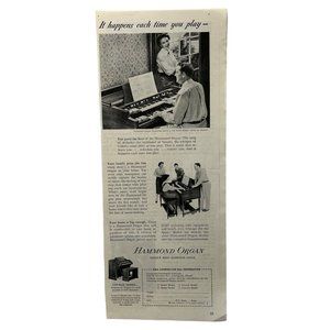 Hammond Organ Vintage Print Ad 1952 Church Model Chicago IL